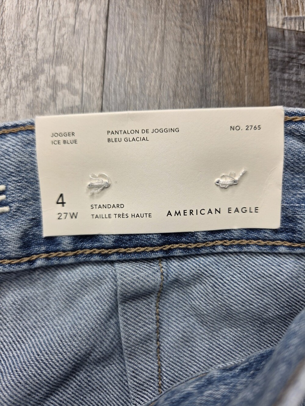 American Eagle NEW Jeans Jogger Ice Blue Size 4 27W Cargo - Picture 6 of 12